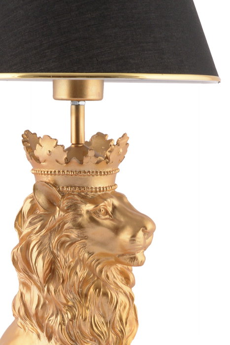 Opviq Lámpara de Mesa Lion King - Negro y Dorado Opviq Lámpara de Mesa Lion King - Negro y Dorado